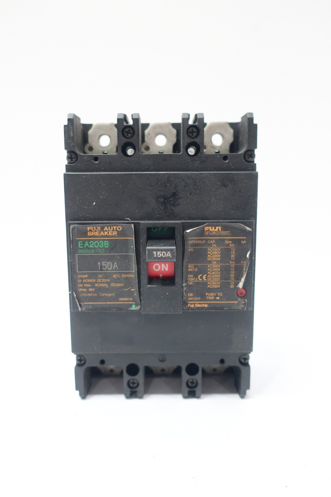 Fuji EA203B Circuit Breaker 250v-dc 150a 3p 550v-ac