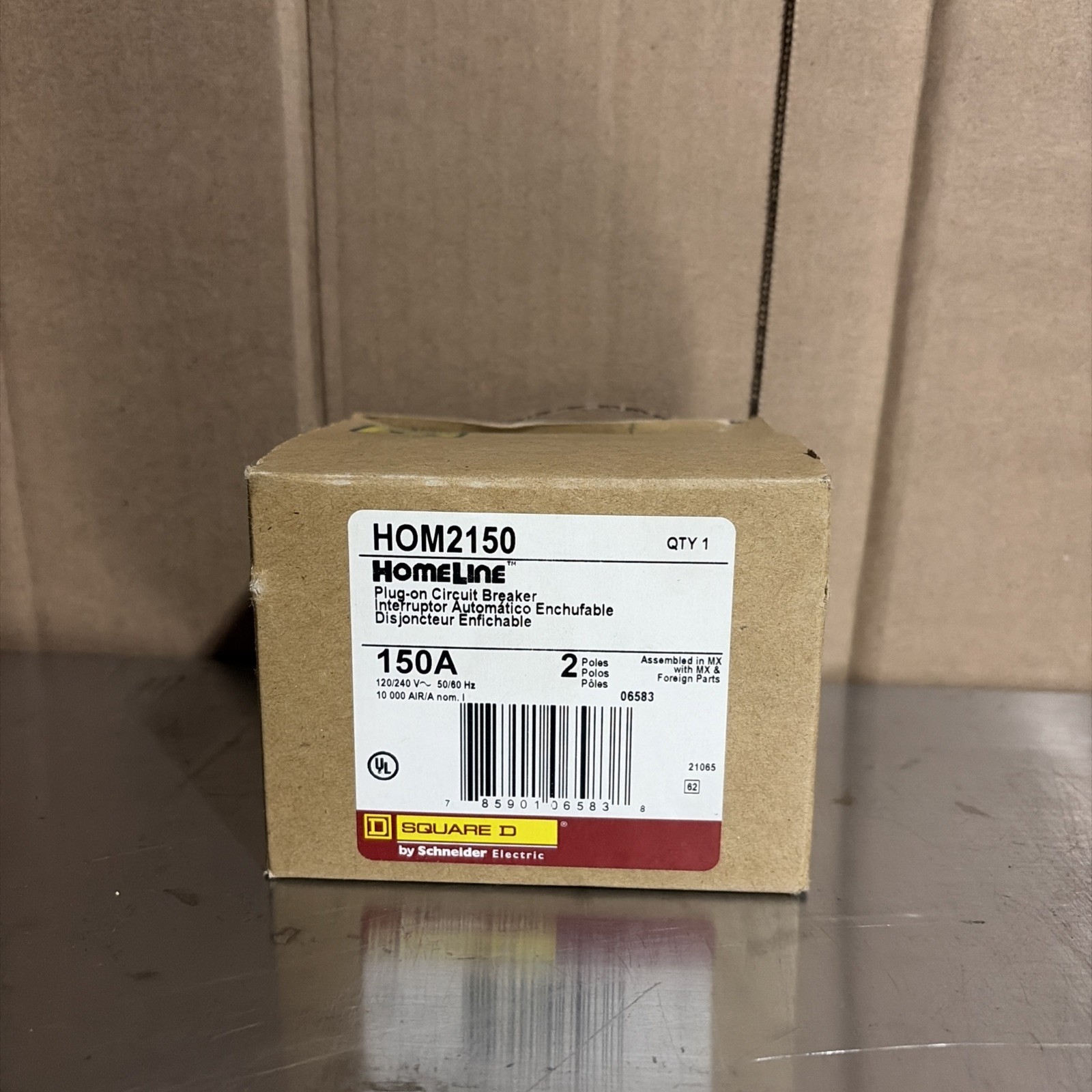 SQUARE D, HOMELINE, HOM2150, 150A, 240V, 4P, MAIN CIRCUIT BREAKER *NEW IN BOX