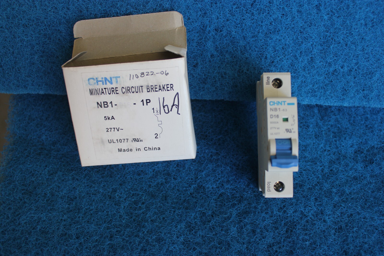 CHINT PANNEL MOUNT BREAKER #NB1-63-D16 277V 16AMP