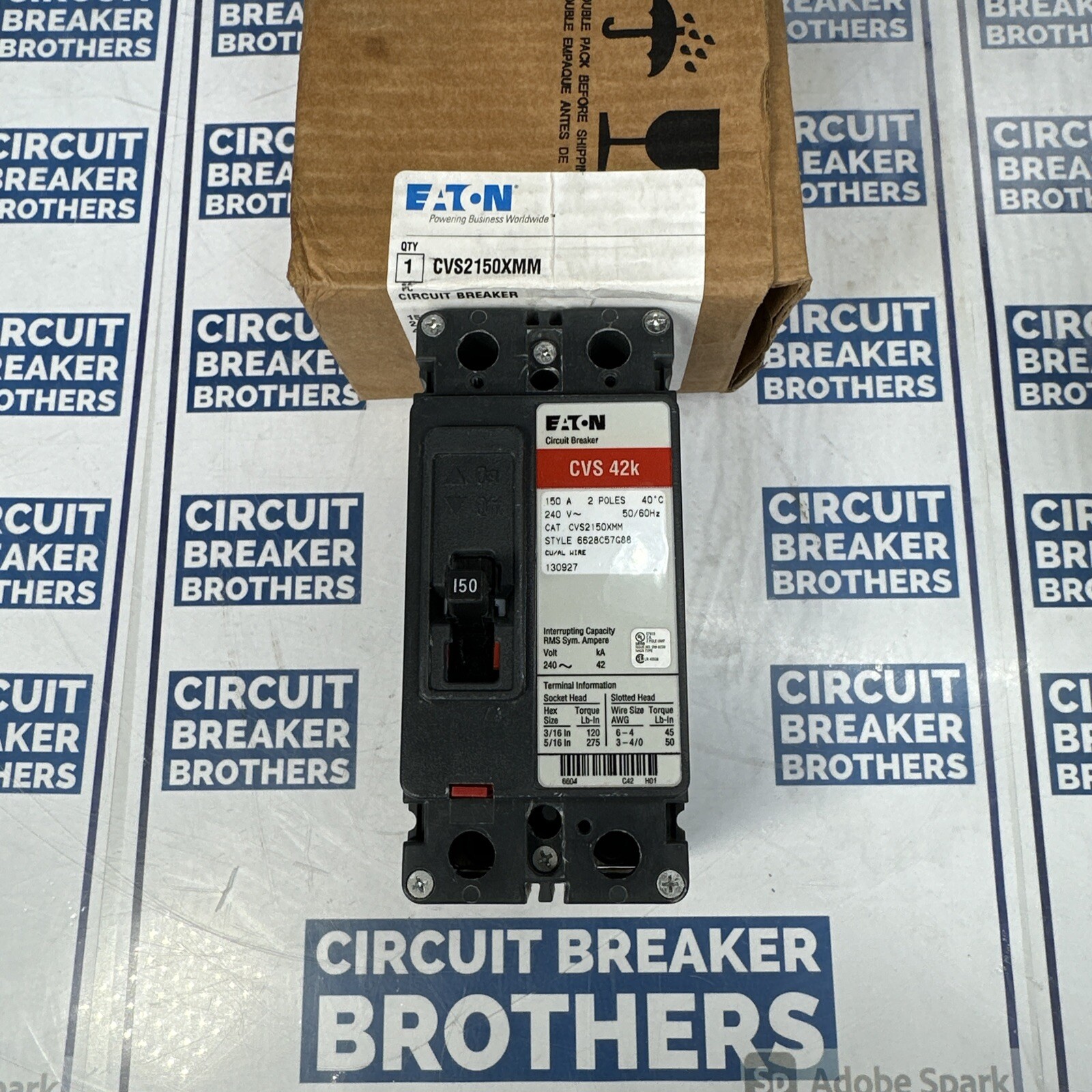 Eaton CVS2150XMM 150 Amp 240V 2 Pole Circuit Breaker-Warranty(Ship Same Day) New