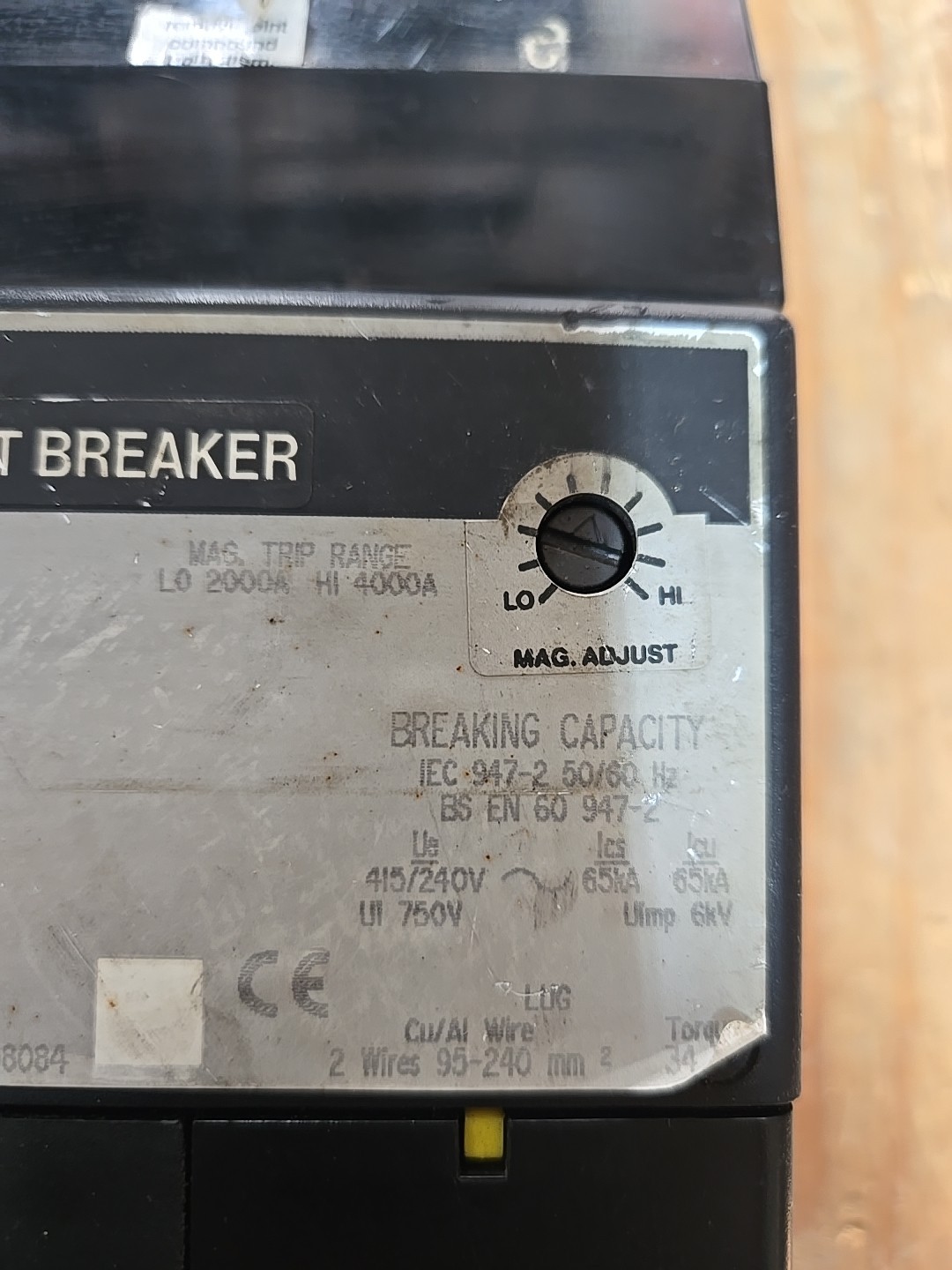 LC36400 400 Amp 600V 3 Pole Square D I Line Breaker