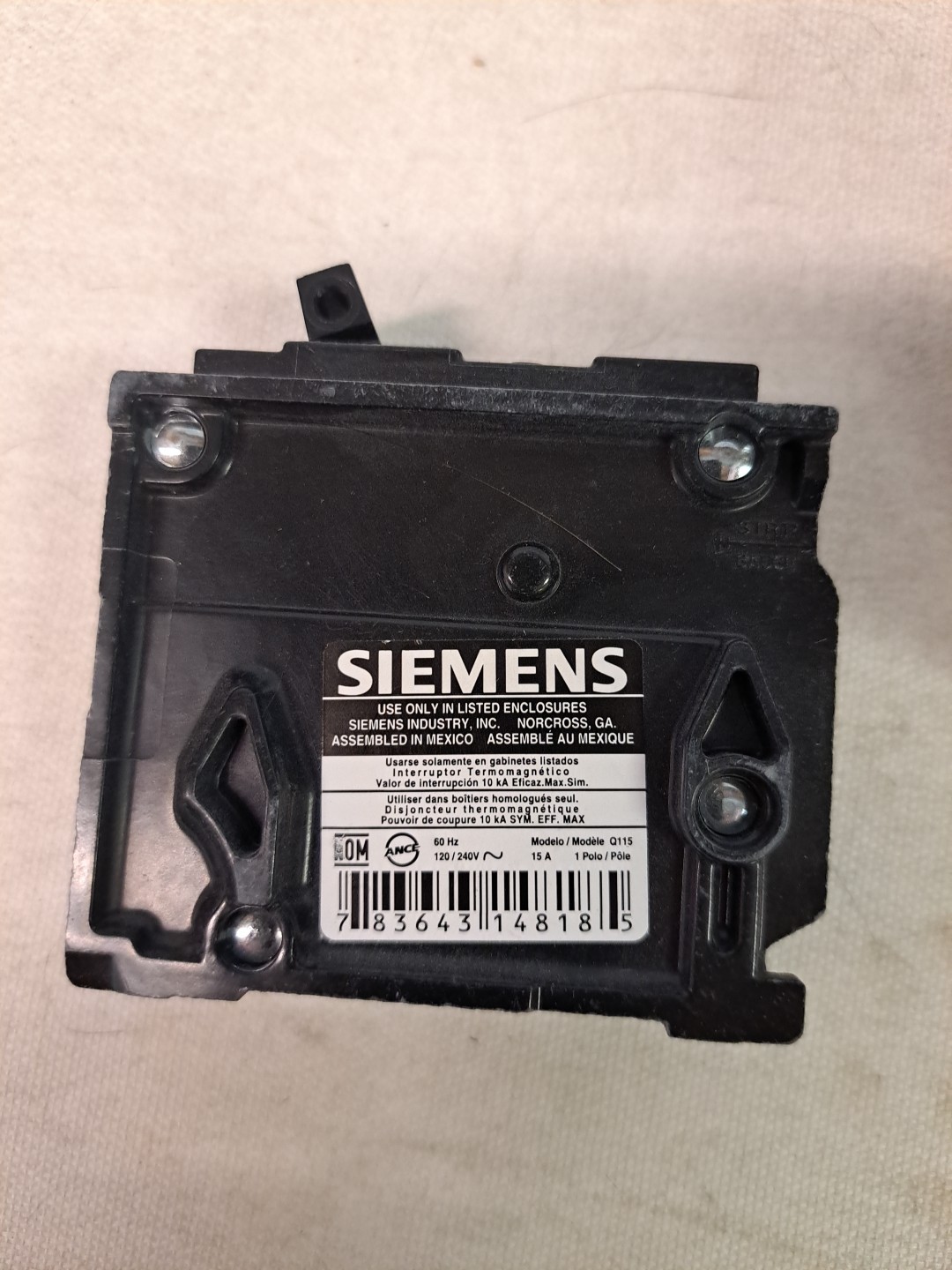Lot of 11 Siemens Q115 15A Circuit Breakers USED
