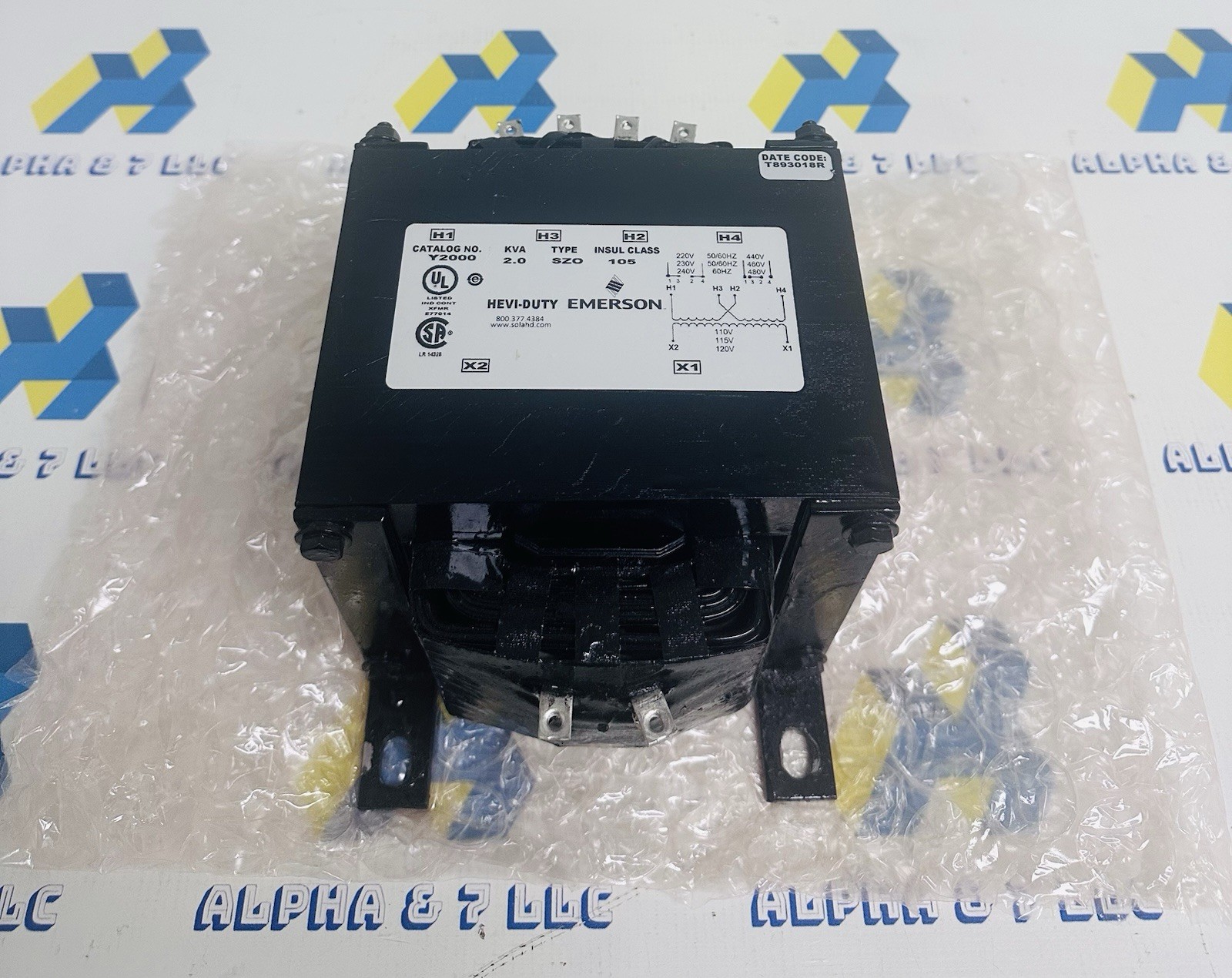 Emerson / SolaHD Hevi-Duty Y2000, 2.0 kVA Power Transformer