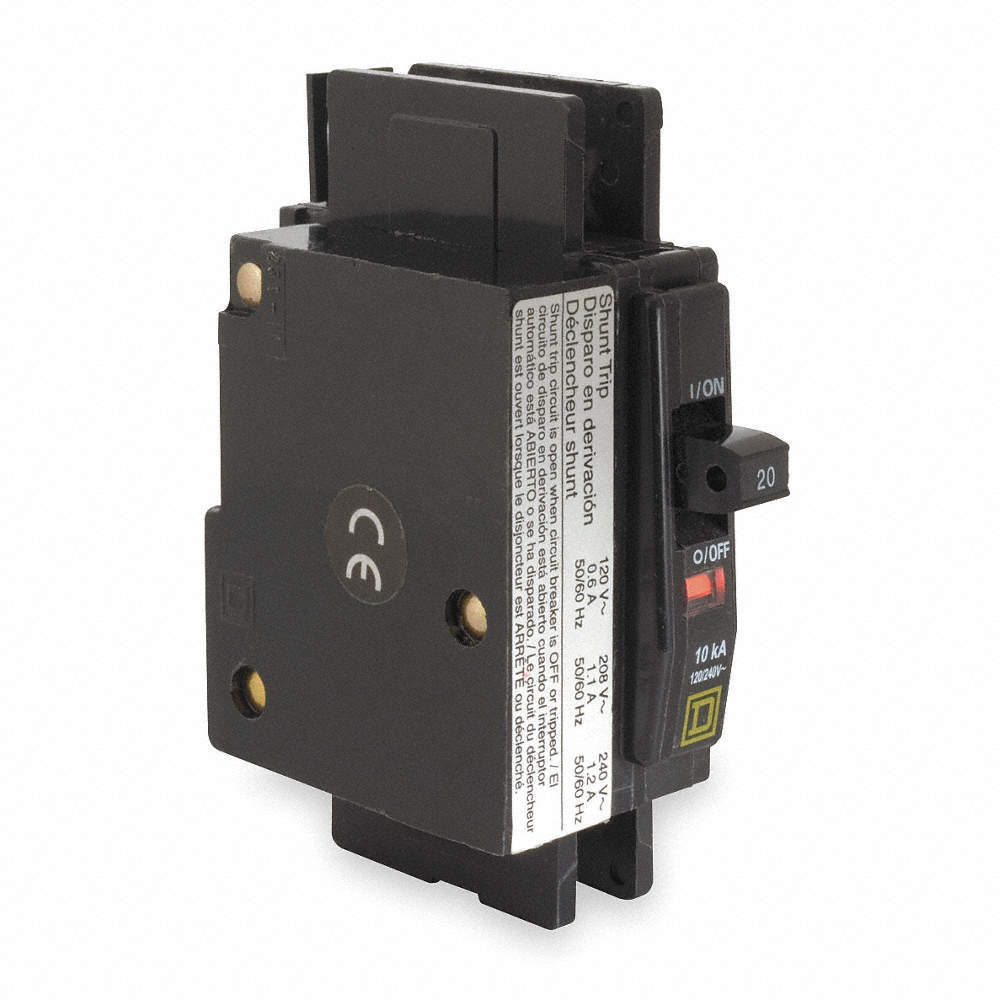 SQUARE D Unit Mount Circuit Breaker, QOU, Number of Poles 1, 30 Amps, 120/240VAC