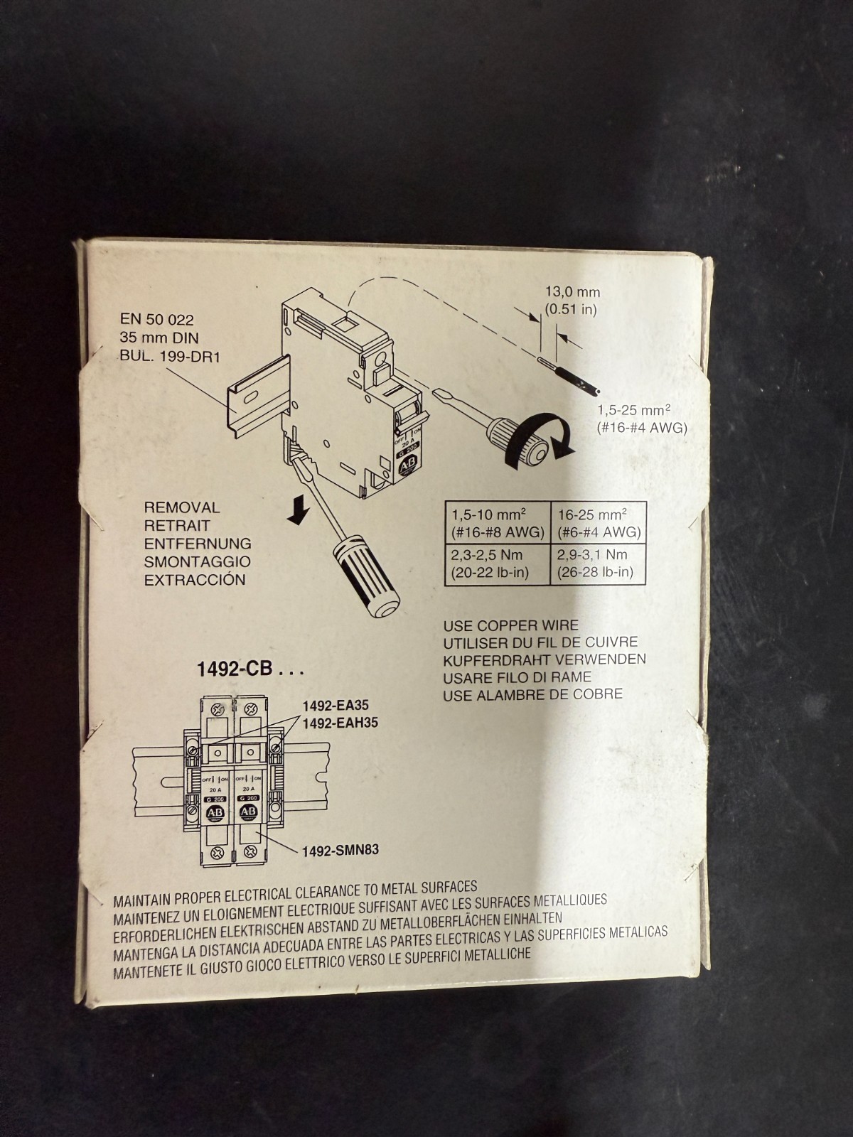 ALLEN BRADLEY 1492-CB1G300 / 1492CB1G300 – NEW IN BOX (ITEM#371)